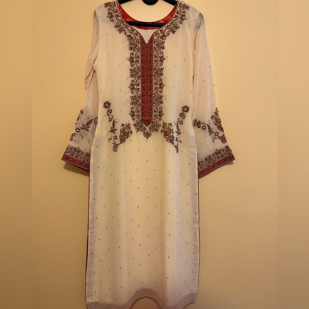 New embroidered custom designed dress
